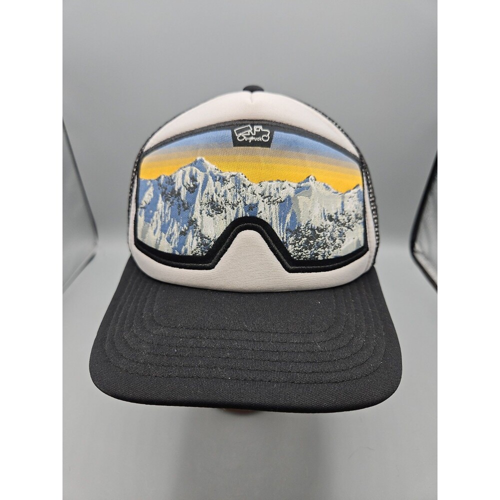 Bigtruck Trucker Hat Cap Men's  Black Gray Mountain Original Goggle Mesh Foam